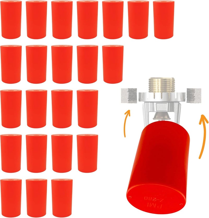 RepelFire Fire Sprinkler Head Paint Cover - Head Protector, Head Covers for Painting, Protection Covers for Ceiling Pop Out, Head Guard and Head Paint Protection for Covering Recessed Sprinkler Heads - 24 PK - Image 1